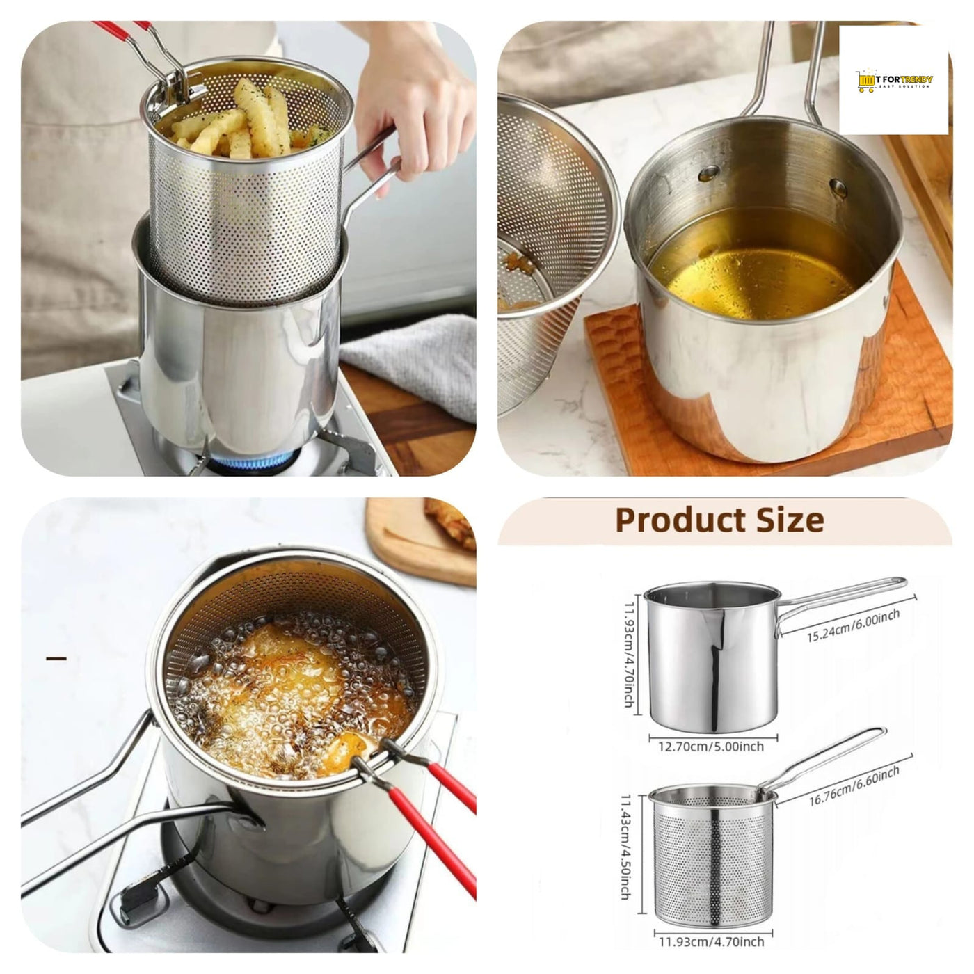 STAINLESS STEEL FRYING POT